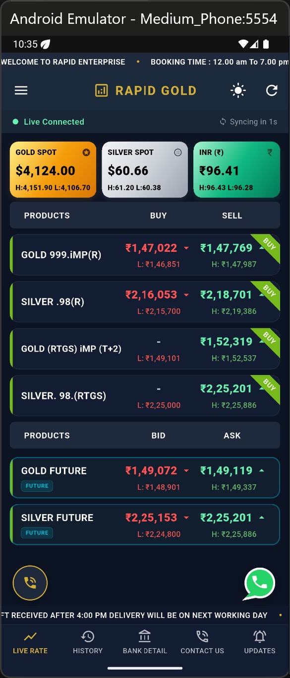 Rapid Gold Bullion App