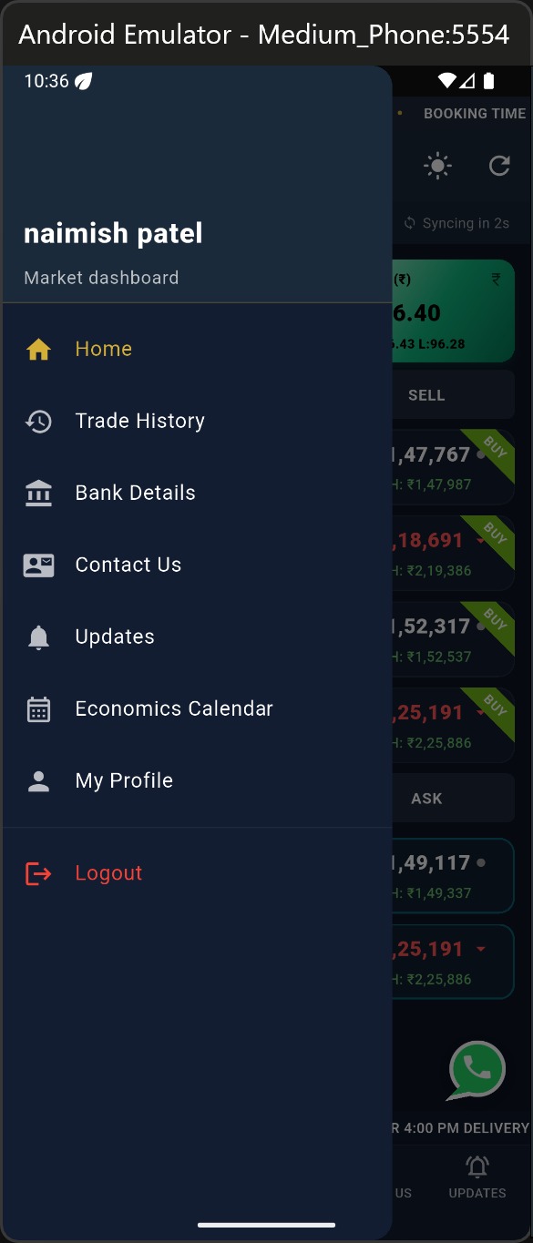 Rapid Gold Contact Us Screen